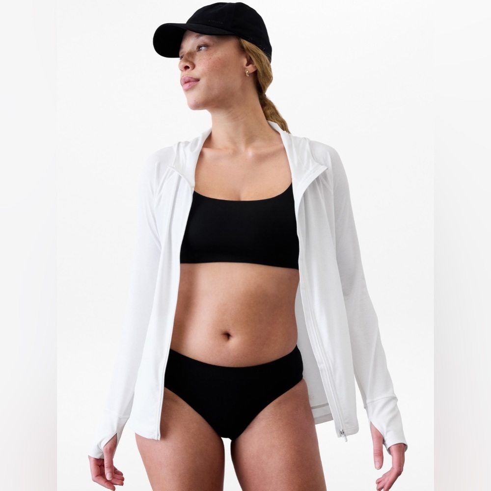 NWT Athleta Pacifica UPF Relaxed Bright White Jacket Size 1X (#657489)